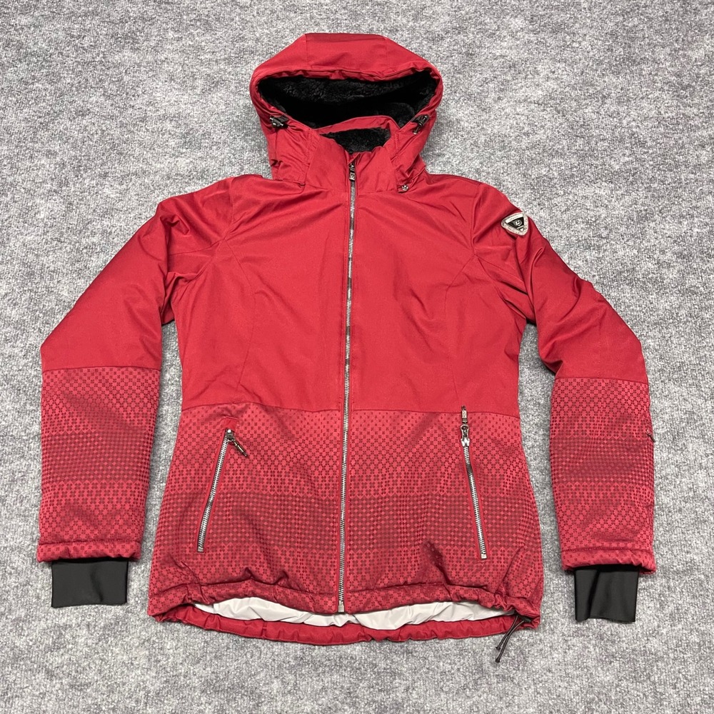 Killtec Jacket Womens Size 10 Red Technical Ski Level 3 Hood Windproof Snowboard